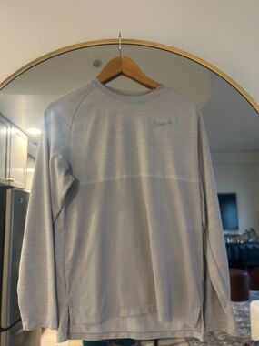 Nike Light Gray Long Sleeve Performance Tee
